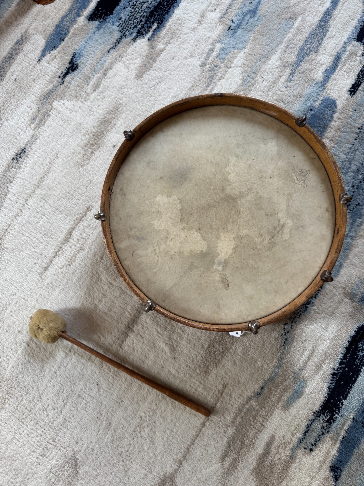 Albert Houdlett & Sons Regular Handwhite Marching Drum and Mallet