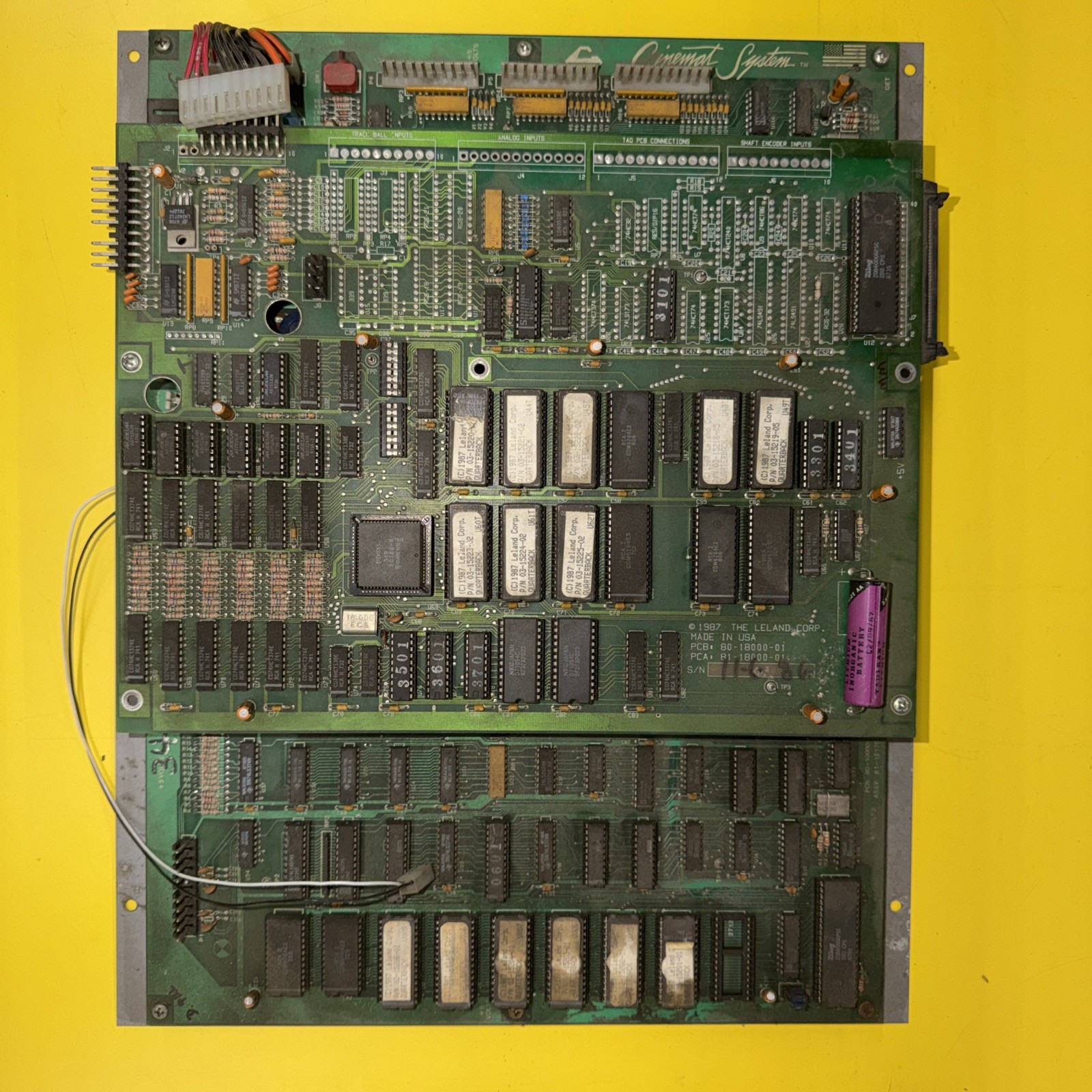 Quarterback by Leland Corp. Video Arcade Game PCB Board Untested