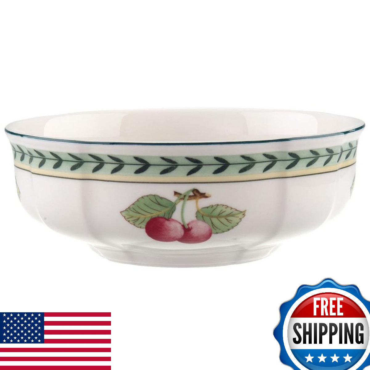 Villeroy & Boch French Garden Fleurence Cereal Bowl, 5.75", White/Multi