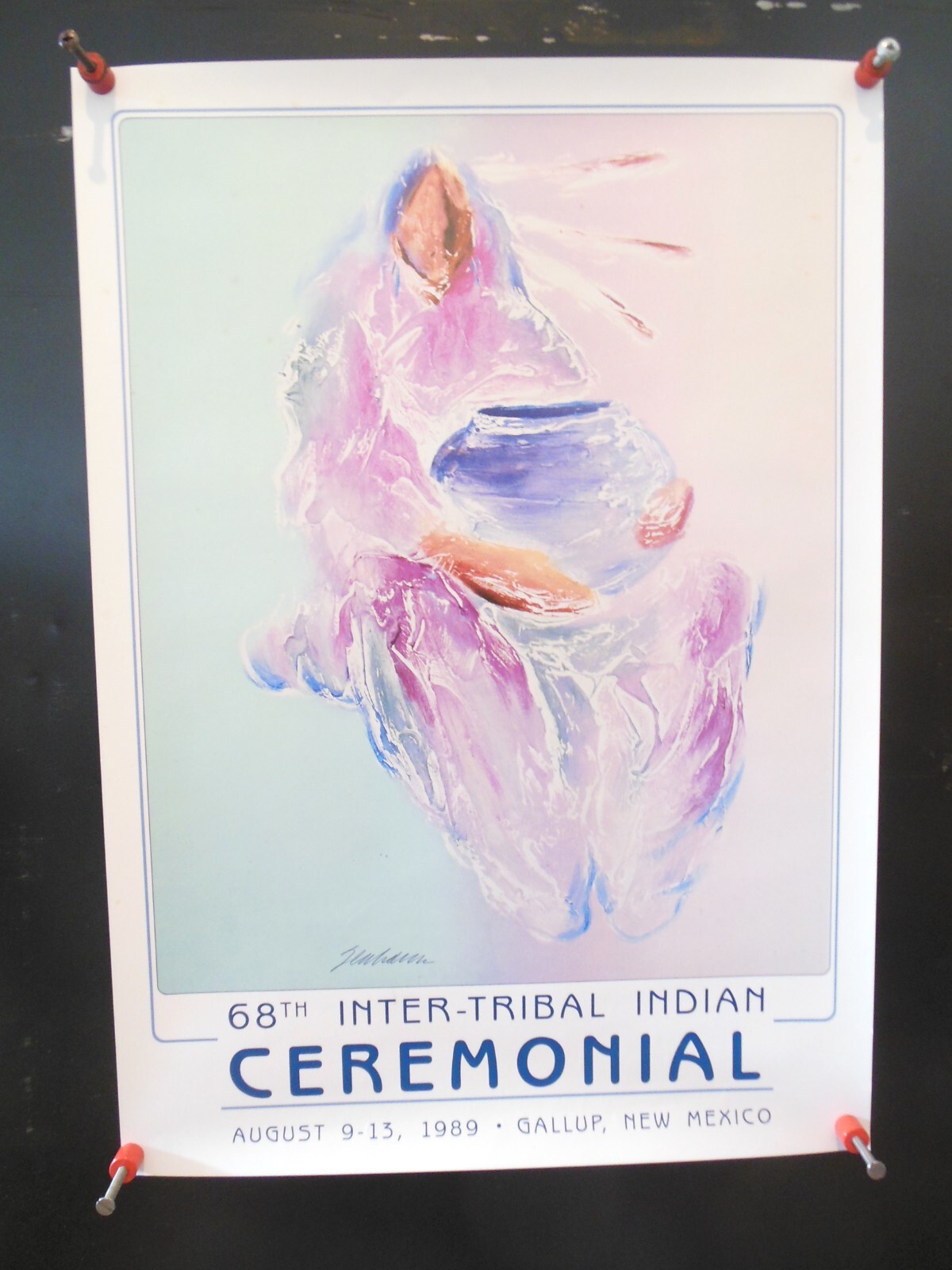 Art Poster 68th Inter-Tribal Indian Ceremonial Gallup New Mexico August 1989