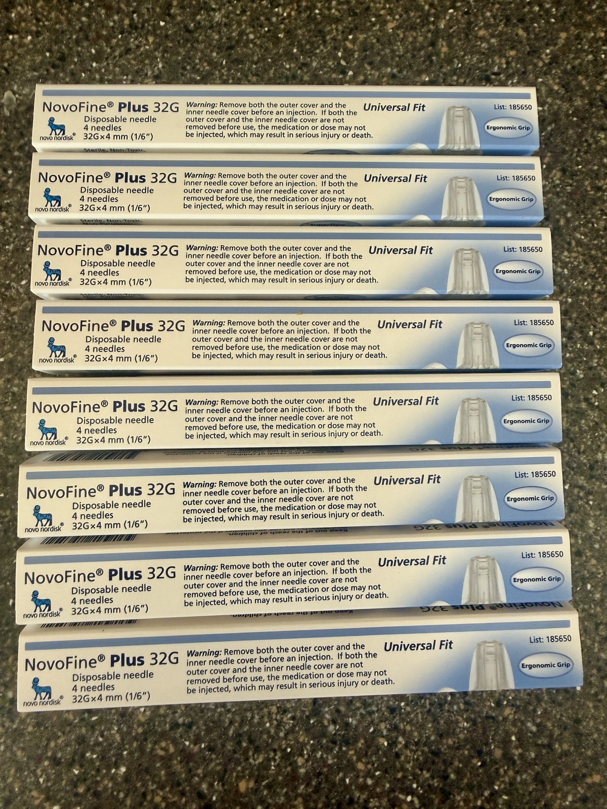 NovoFine Plus 32g x 4mm Disposable - 8 boxes of 4 Universal fit Total Of 32