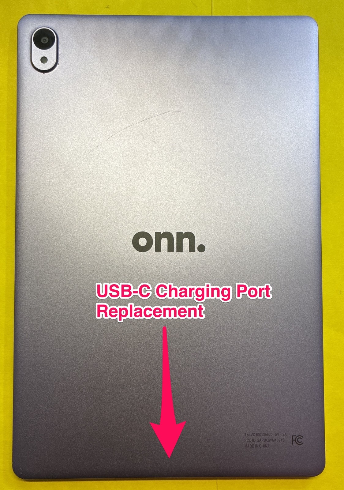 REPAIR SERVICE for ONN Tablet TBLVD 100135920 USB C Charging Port Replacement