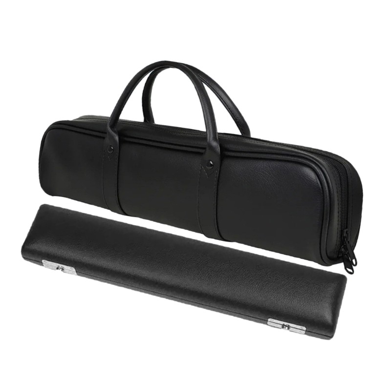 16/17 Holes Flute Bag Dustproof Flute Carrying Case Padded PU Leather Flute Case
