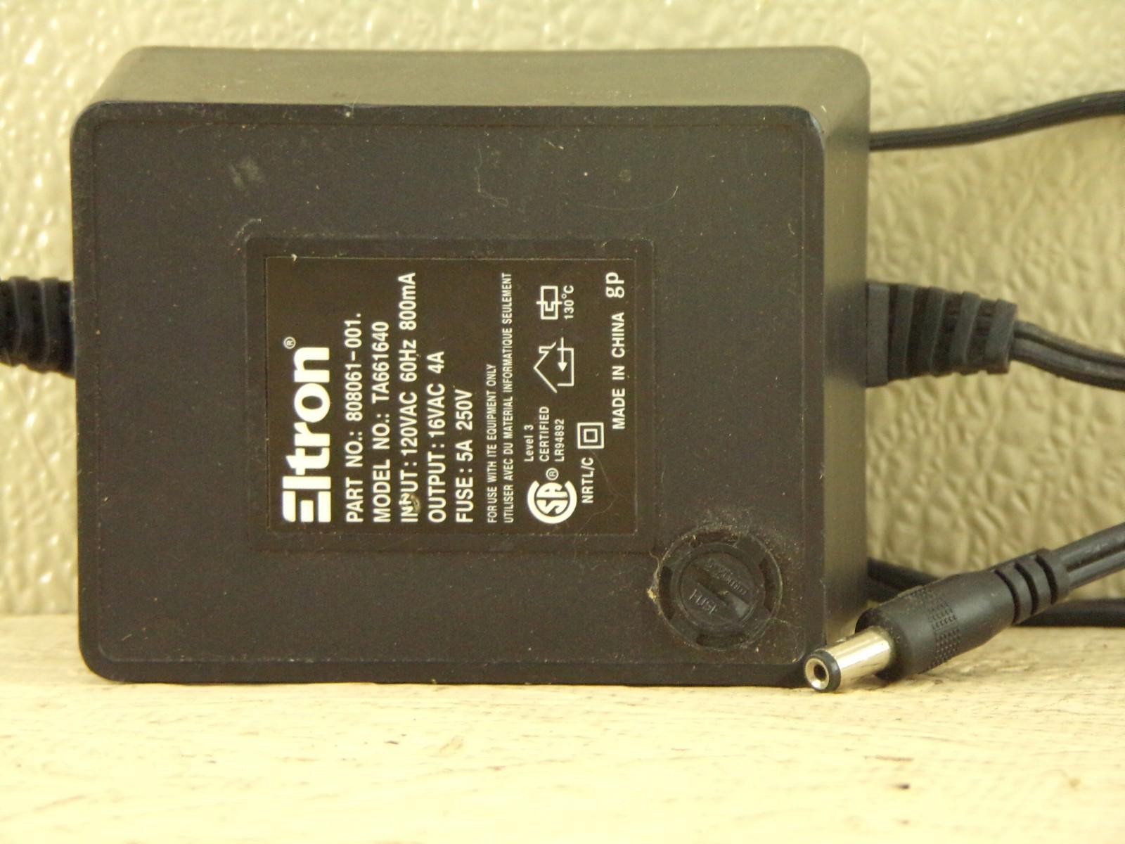 Eltron 808061-001 model ta661640 16vac 800ma