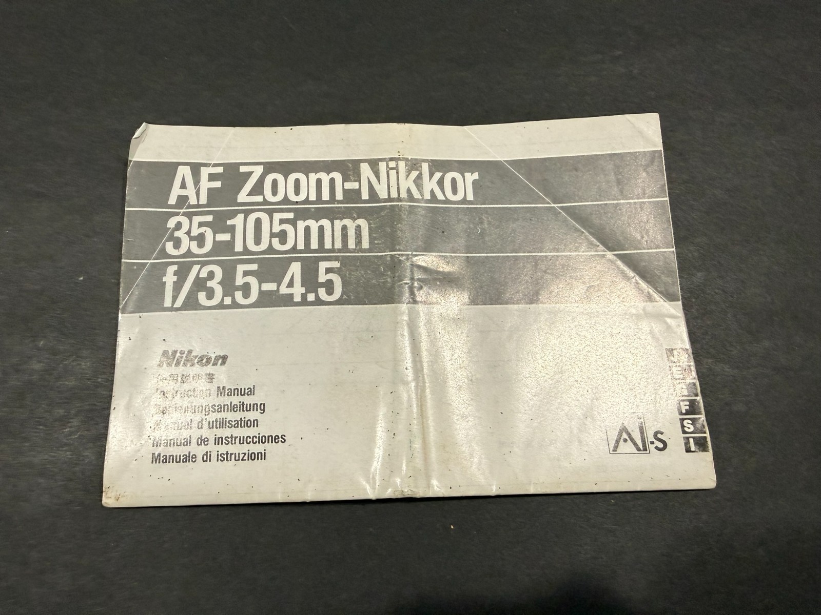 Nikon AF Zoom -Nikkor 35-135mm f/3.5-4.5 Instruction Manual......Free Shipping