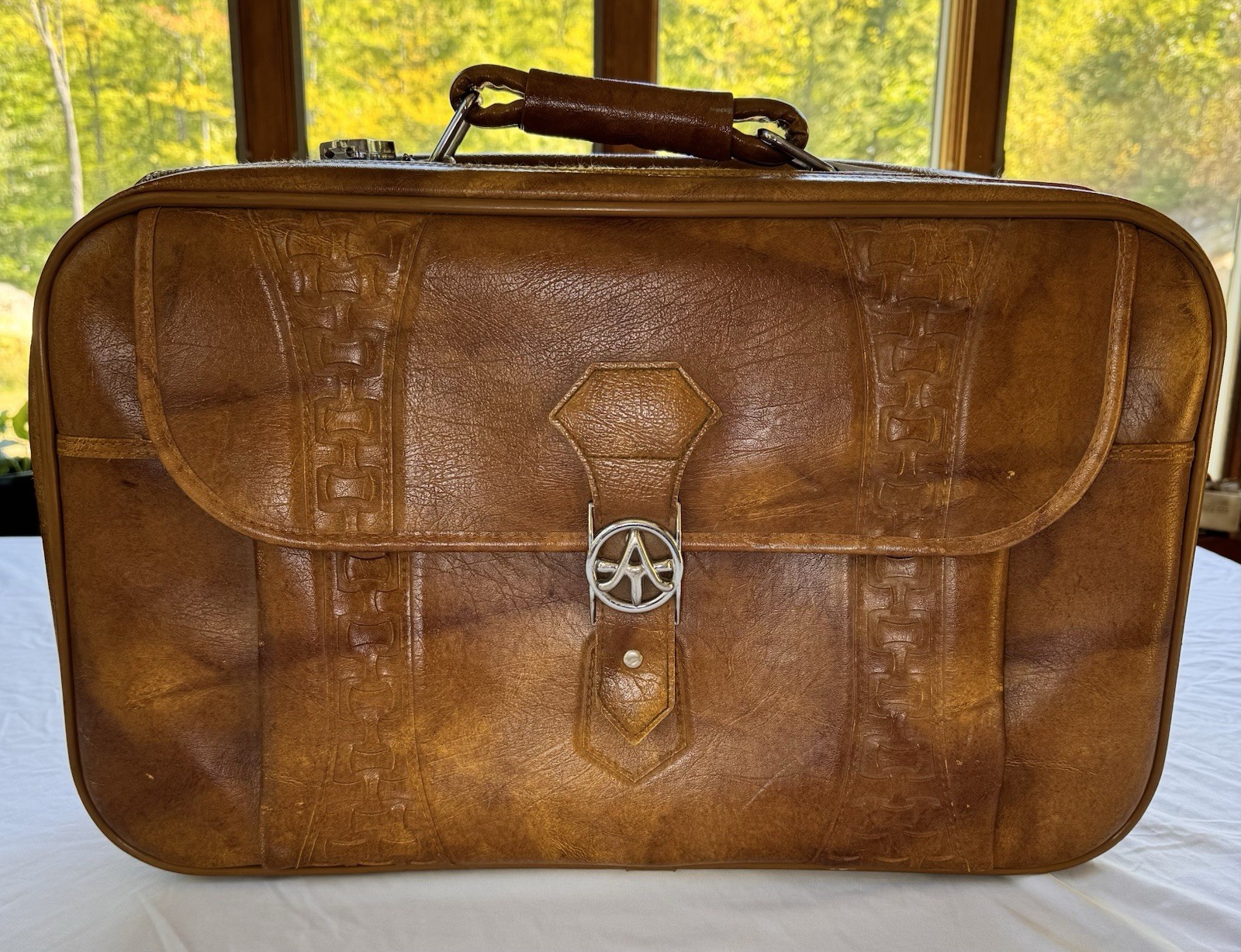 Vintage American Tourister Brown Attache Briefcase Carry On Luggage Retro