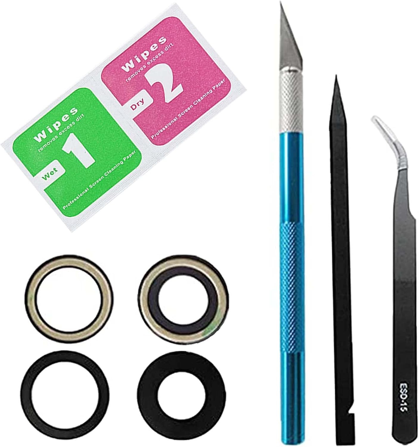 2Pcs 1 Set Max Sapphire Rear Back Camera Glass Lens Replacement for iPhone 13