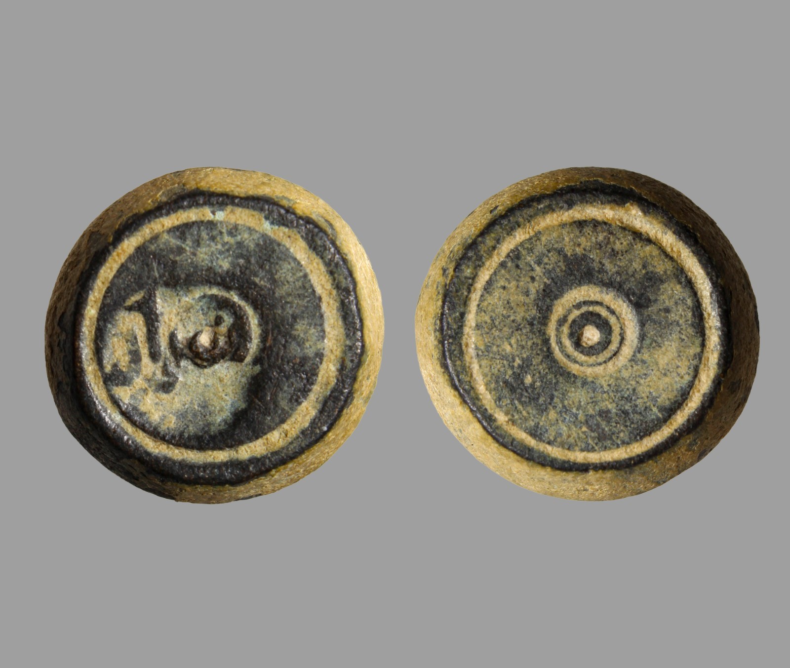 Early Islamic Bronze Weight Umran 3 Dirham 800AD Genuine Artifact  Authentic