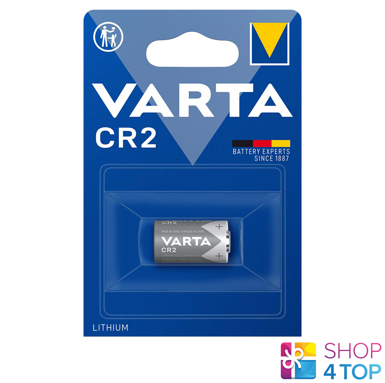 Varta CR2 Lithium Battery Blister 3V 6206 1CR2 DLCR2 880 mAh Exp 2033 New