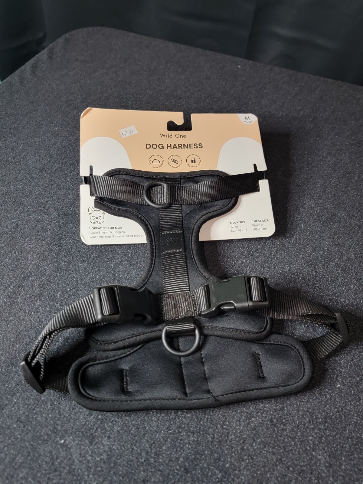 New Wild One Dog Harness M - Size Medium Dog - Jet Black