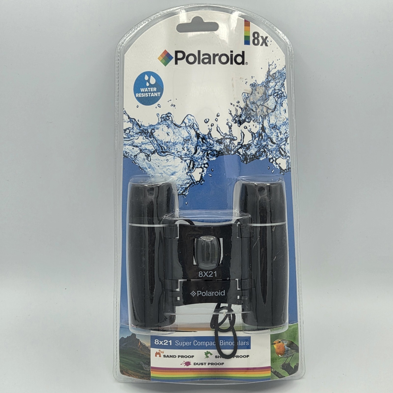 Polaroid IB821 8 x 21 Multi-Coated Compact Portable Binoculars Water-Resistant