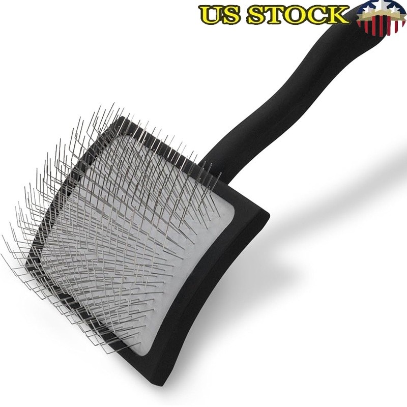 Slicker Brush Dogs Detangling Deshedding Grooming Tool W/ Ergonomic Handle New