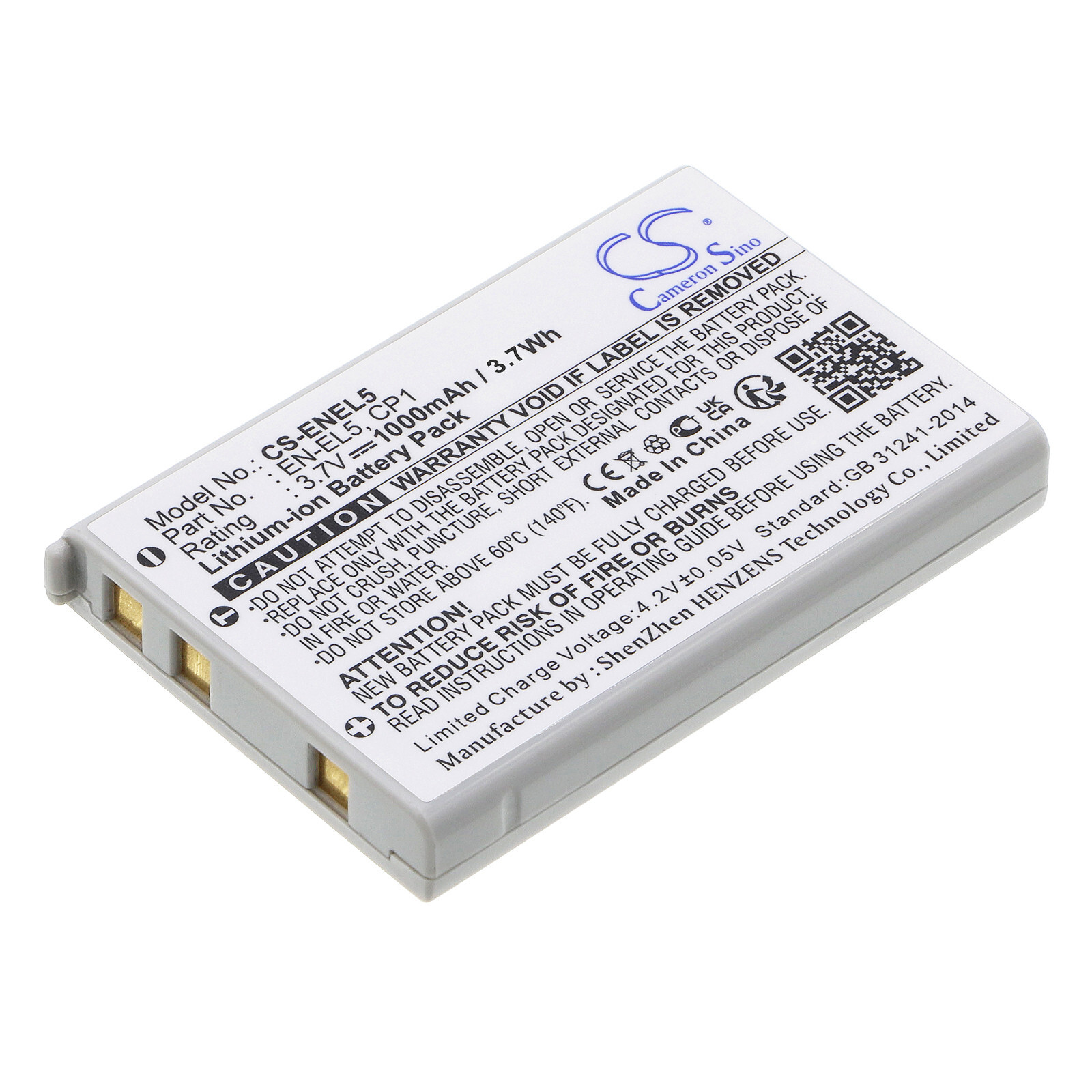 Battery 1000mAh Type CP1 EN-EL5 ENEL5 for Nikon Coolpix P530 P90 D6HXs
