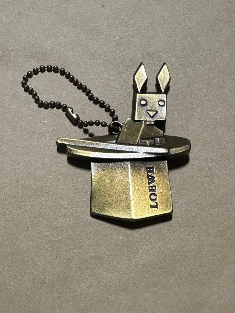 Rare LOEWE Key Chain Charm Rabbit Hat