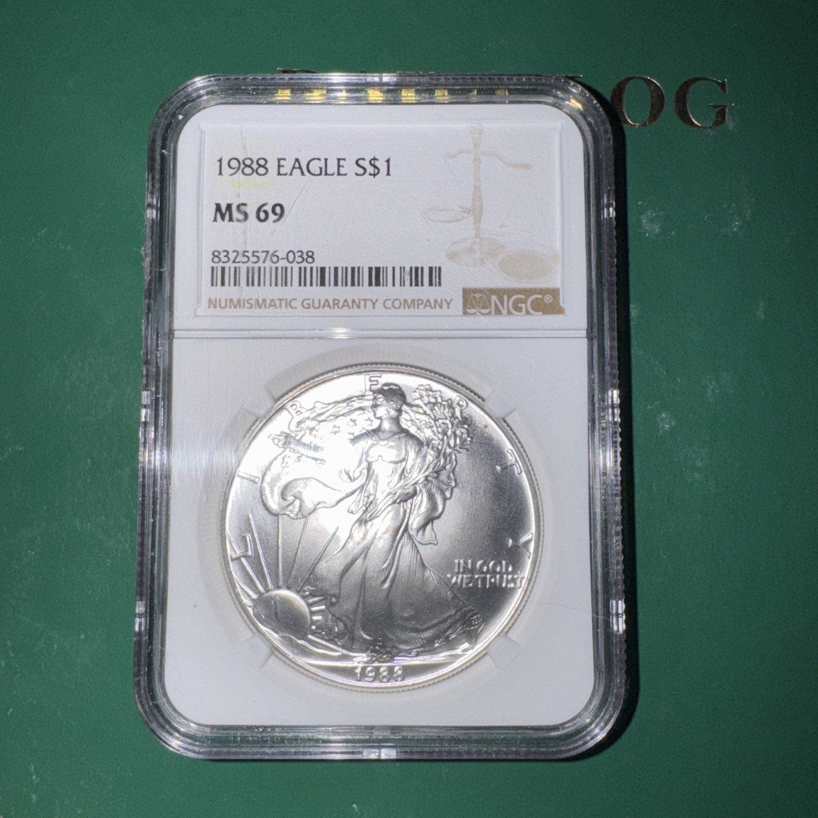 1988 American Silver Eagle MS69 NGC Graded Brown Label