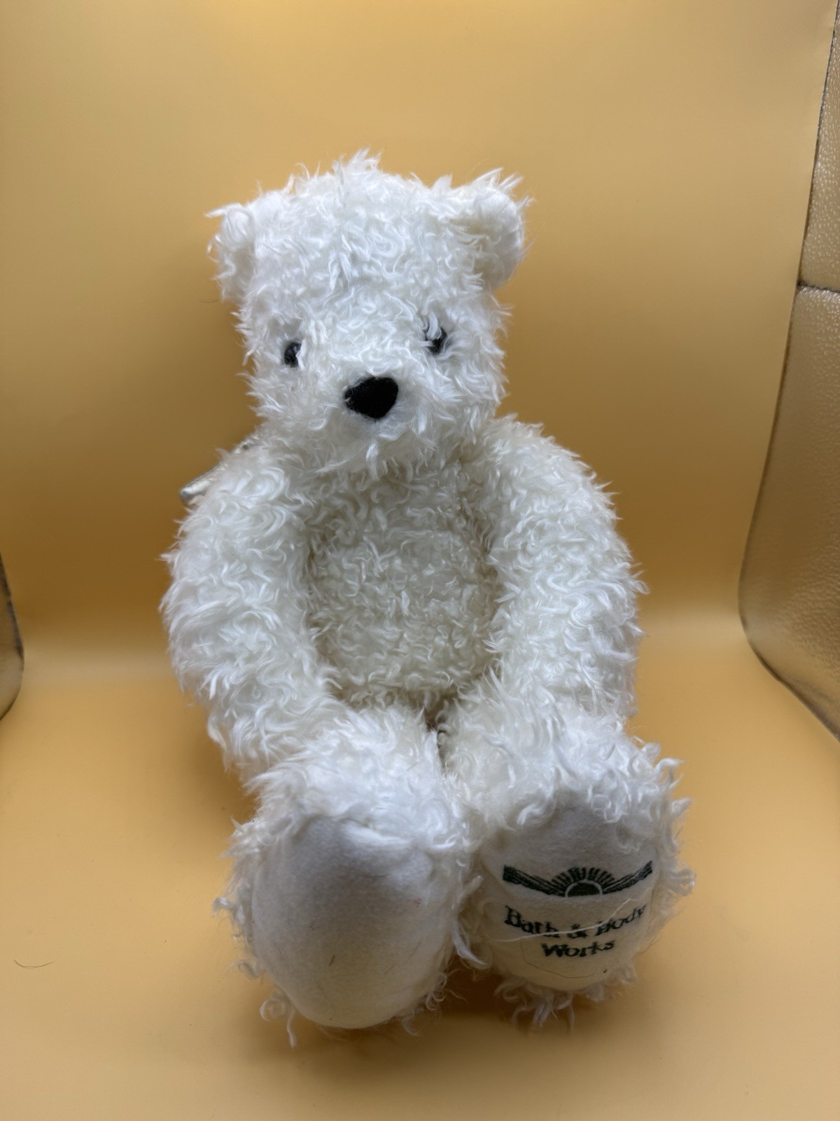 Bath And Body Works Stuffed White Bear With Angel Wings 