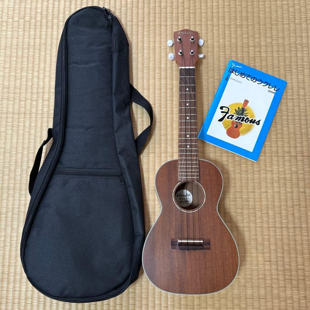 Hanalei HUK-200CG ukulele, case, and first ukulele book included