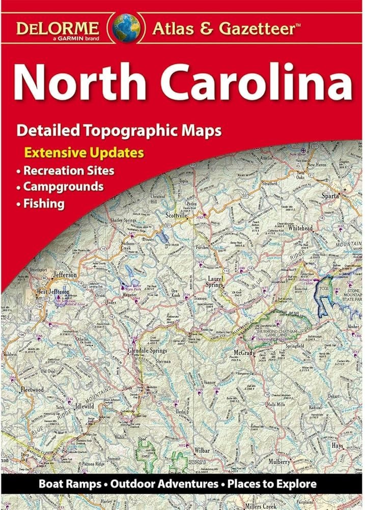 Delorme Atlas & Gazetteer | North Carolina 2022 | New
