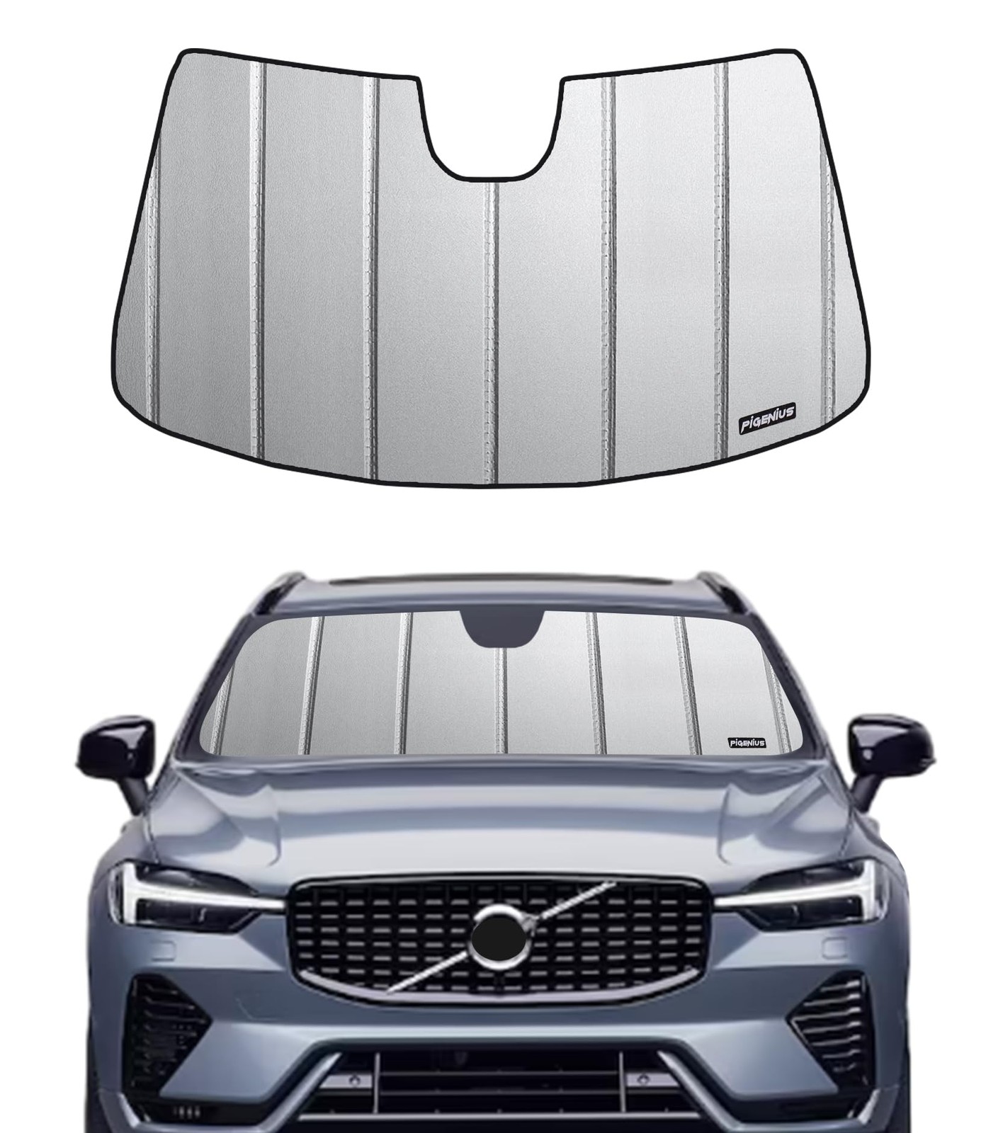 Pigenius Windshield Sun Shade for Volvo XC60 2018-2026 XC60, Gray(Safeguard) 