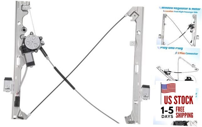 Power Window Regulator with Motor Compatible with Front Right Passenger Side