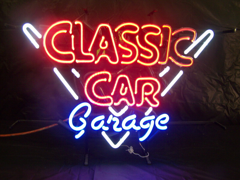 Classic Car Garage Neon Light Sign Lamp Decor Bar Wall Decor Glass Art 24"x20"