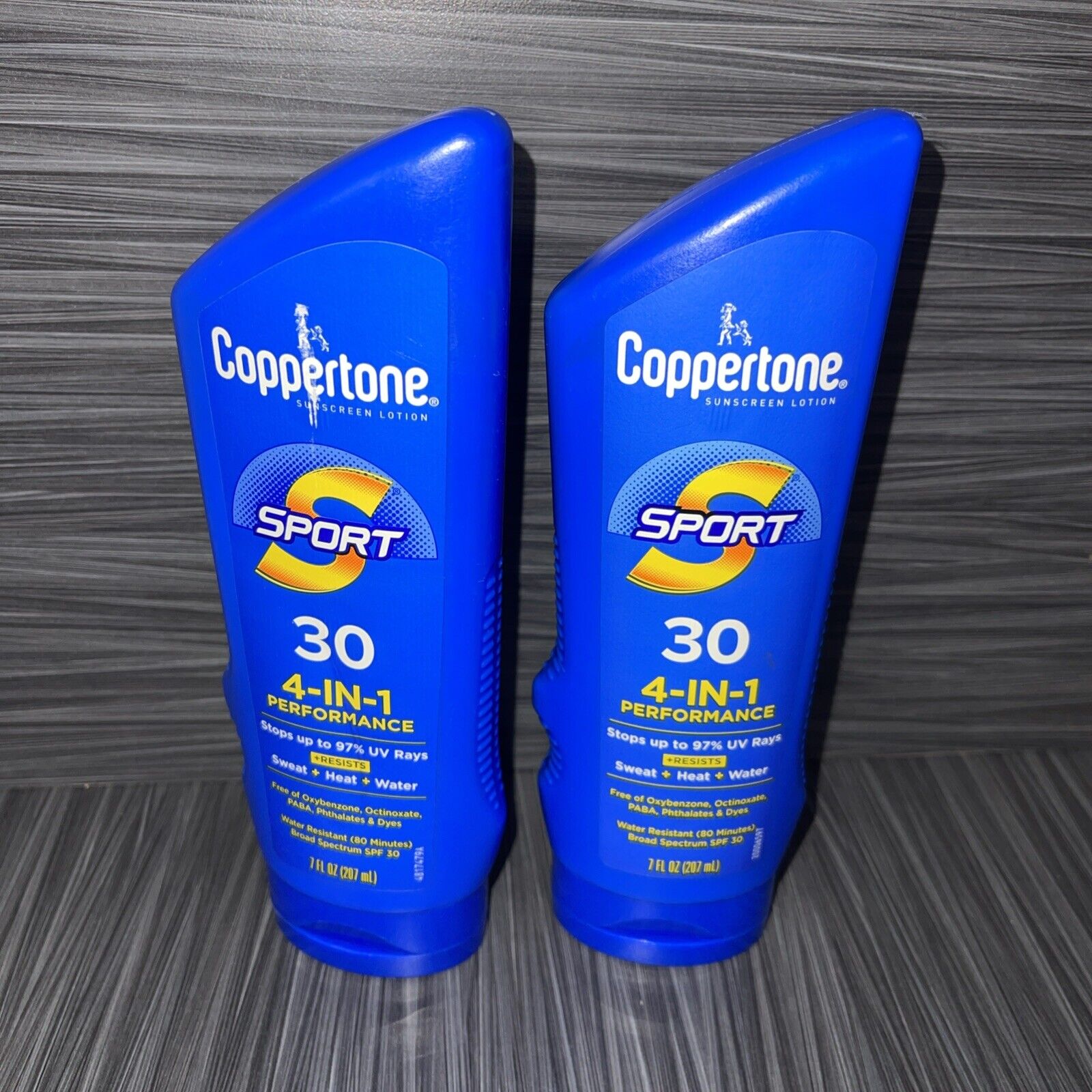 2PK Coppertone Sport 4-in-1 Performance Sunscreen Lotion SPF 30 - 7 fl oz.B-X