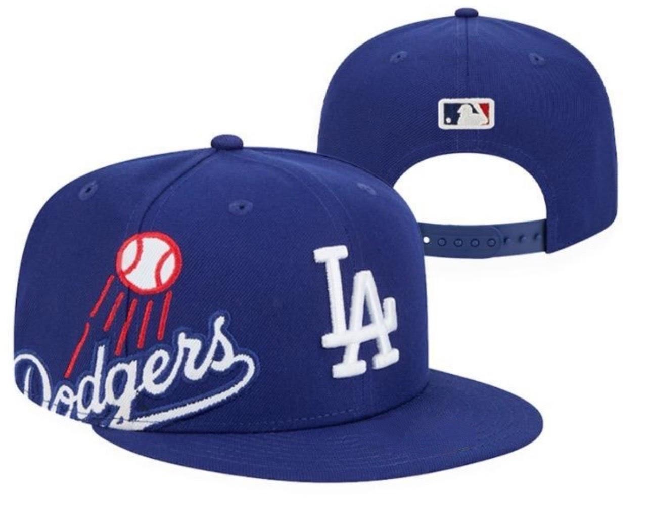 Los Angeles Dodgers Blue Snapback Adjustable Flat Brim Baseball Hat LA