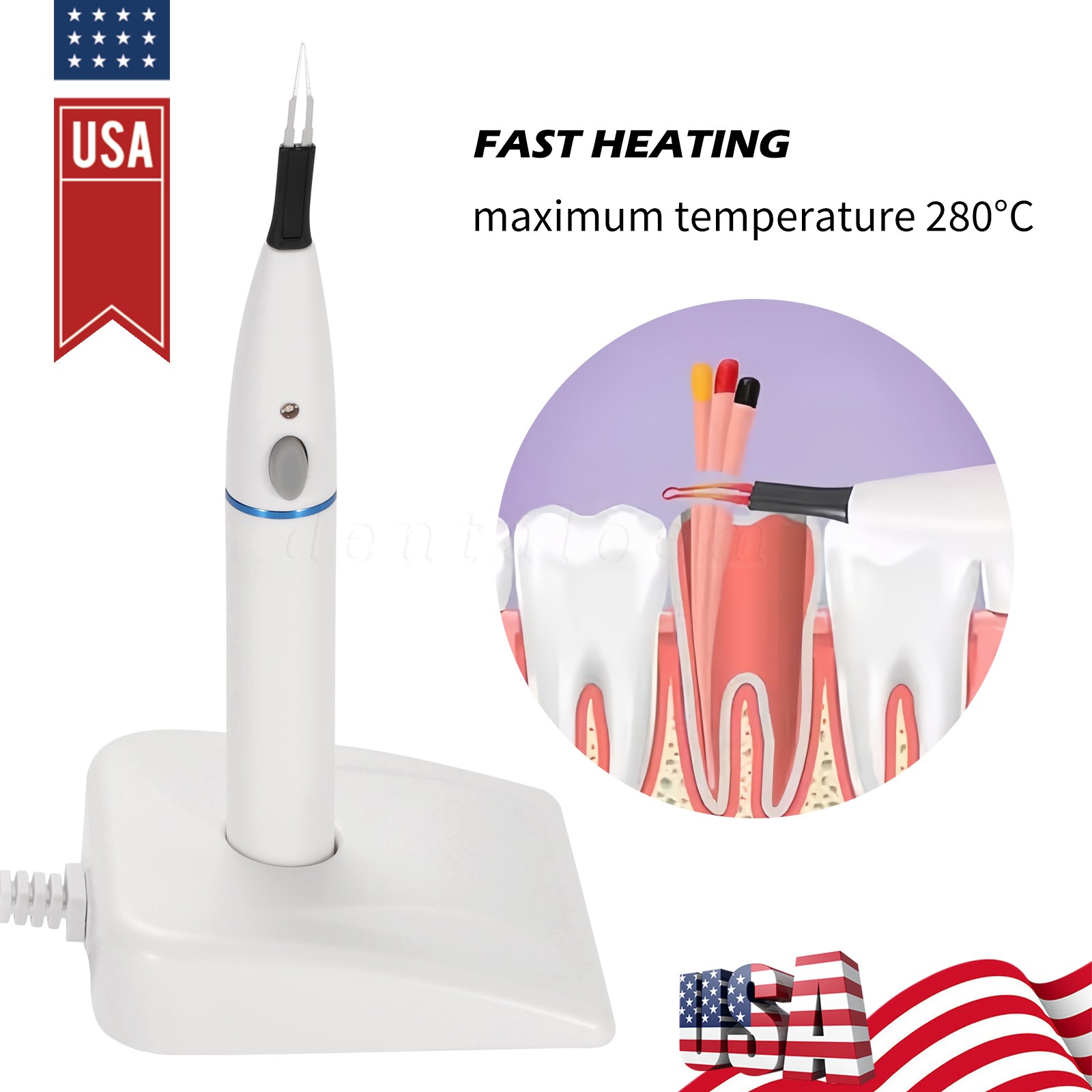 Dental Cordless Gutta Percha Teeth Gum Cutter Endo Gutta Cutter Cut off+4 Points