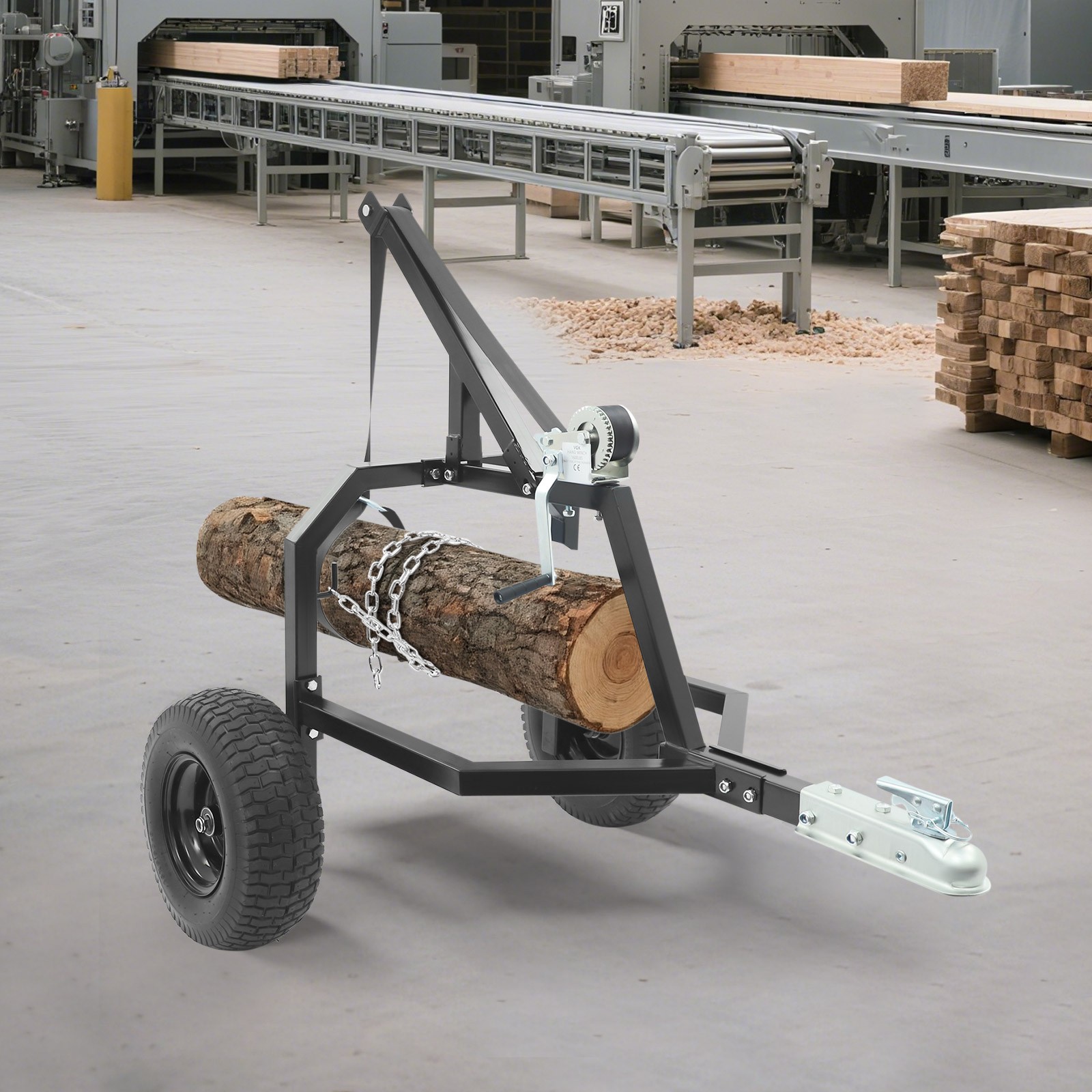 725.75kg/1600 lbs Heavy-Duty Log Skidding Arch Wood Transport Log Holder Arch