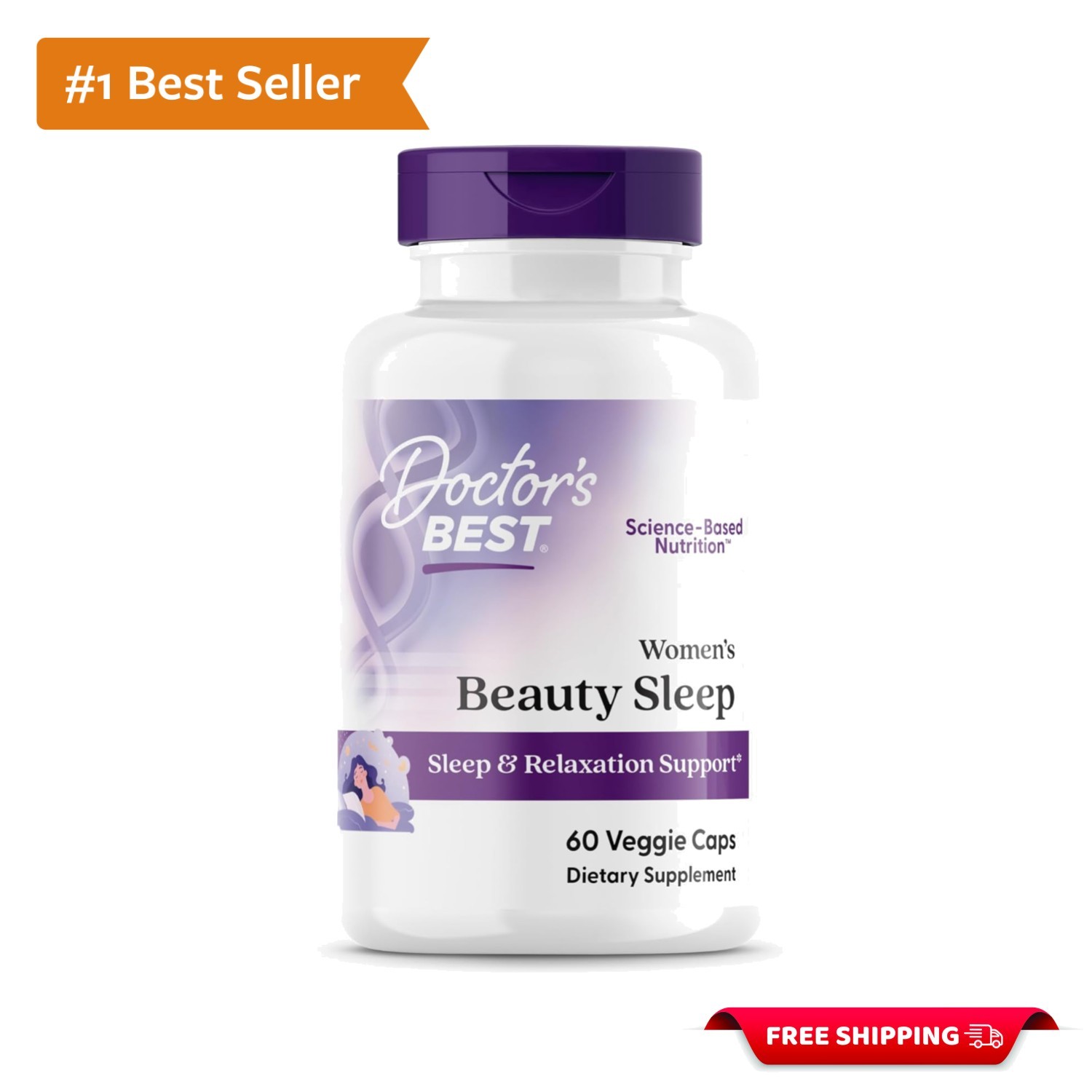 Doctors Best Women's Beauty Sleep with Magnesium & Theanine - 60  Caps