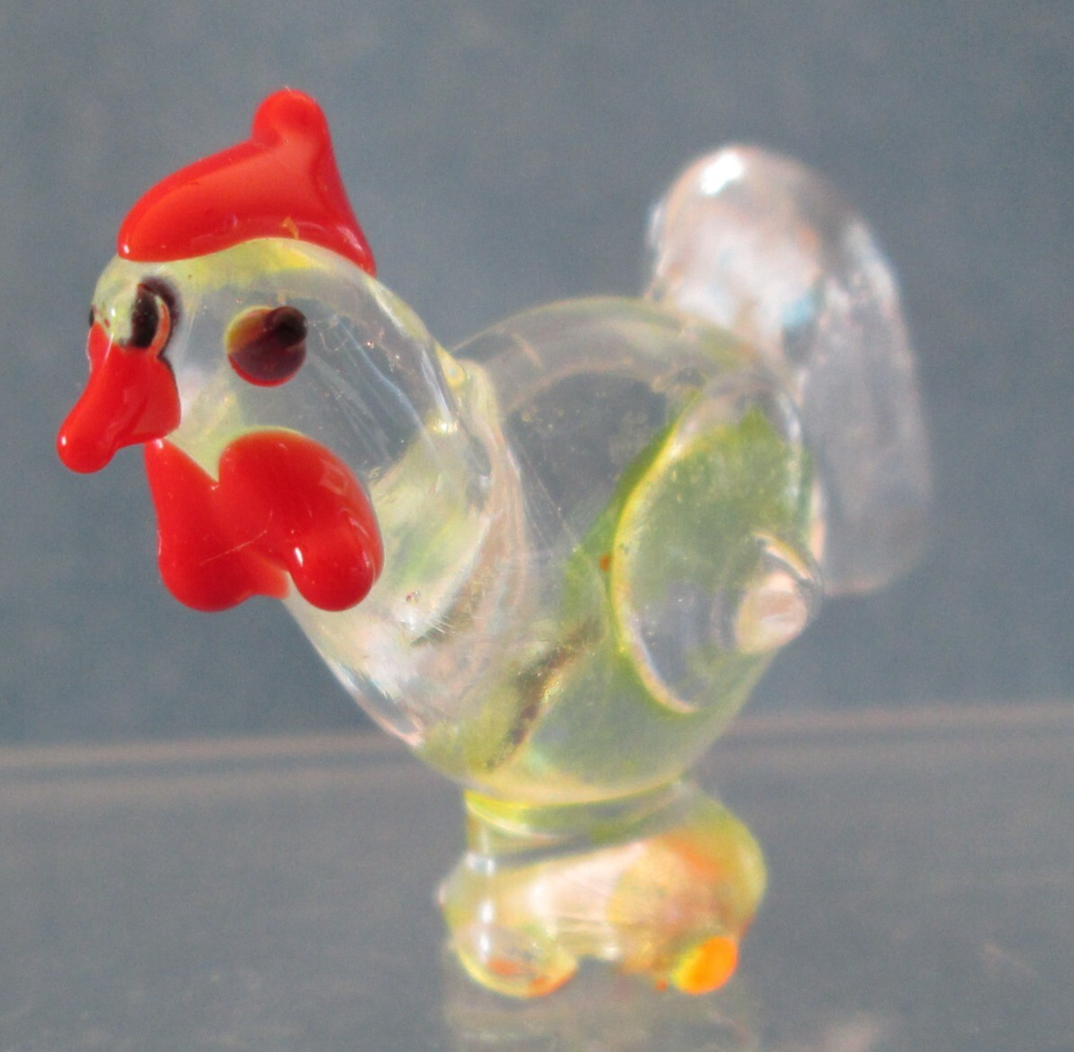 Vintage BIRD Czech Italian Art Glass Miniature Figure Rooster Chicken Turkey