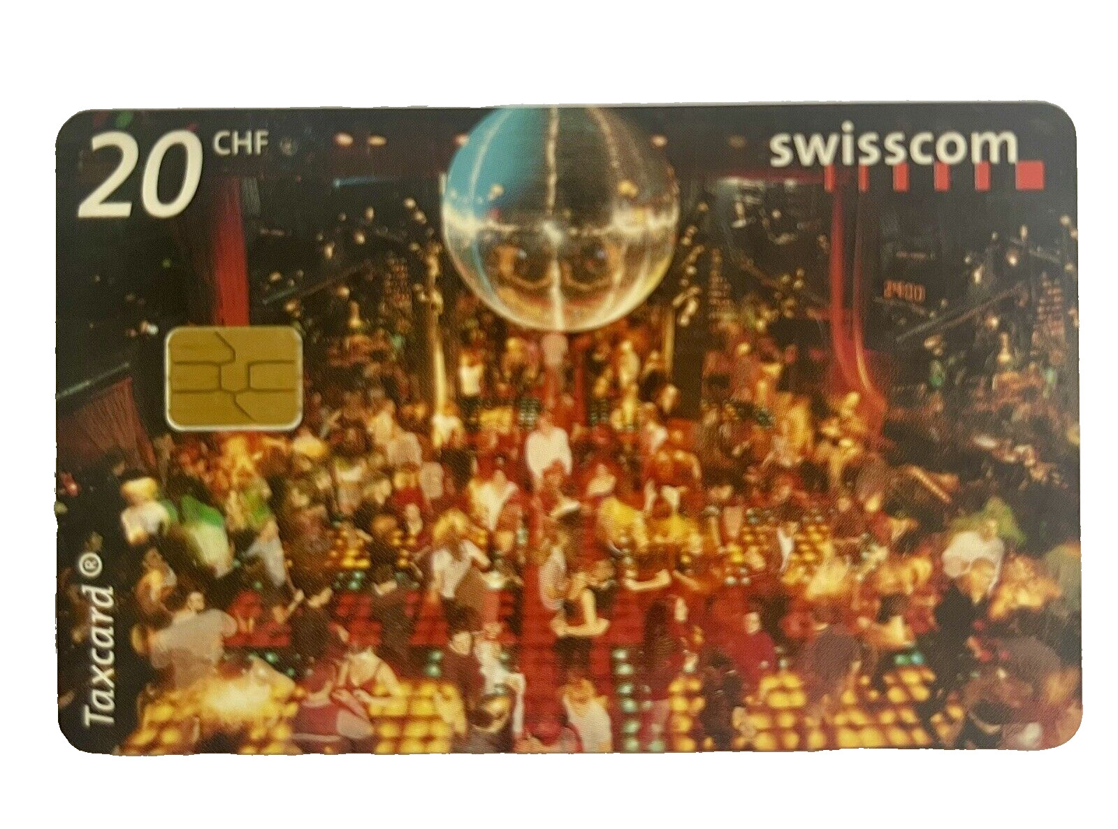 Taxcard 20 CHF. Swisscom Collectable Swiss Phone Card, Disco Winterur, 2003
