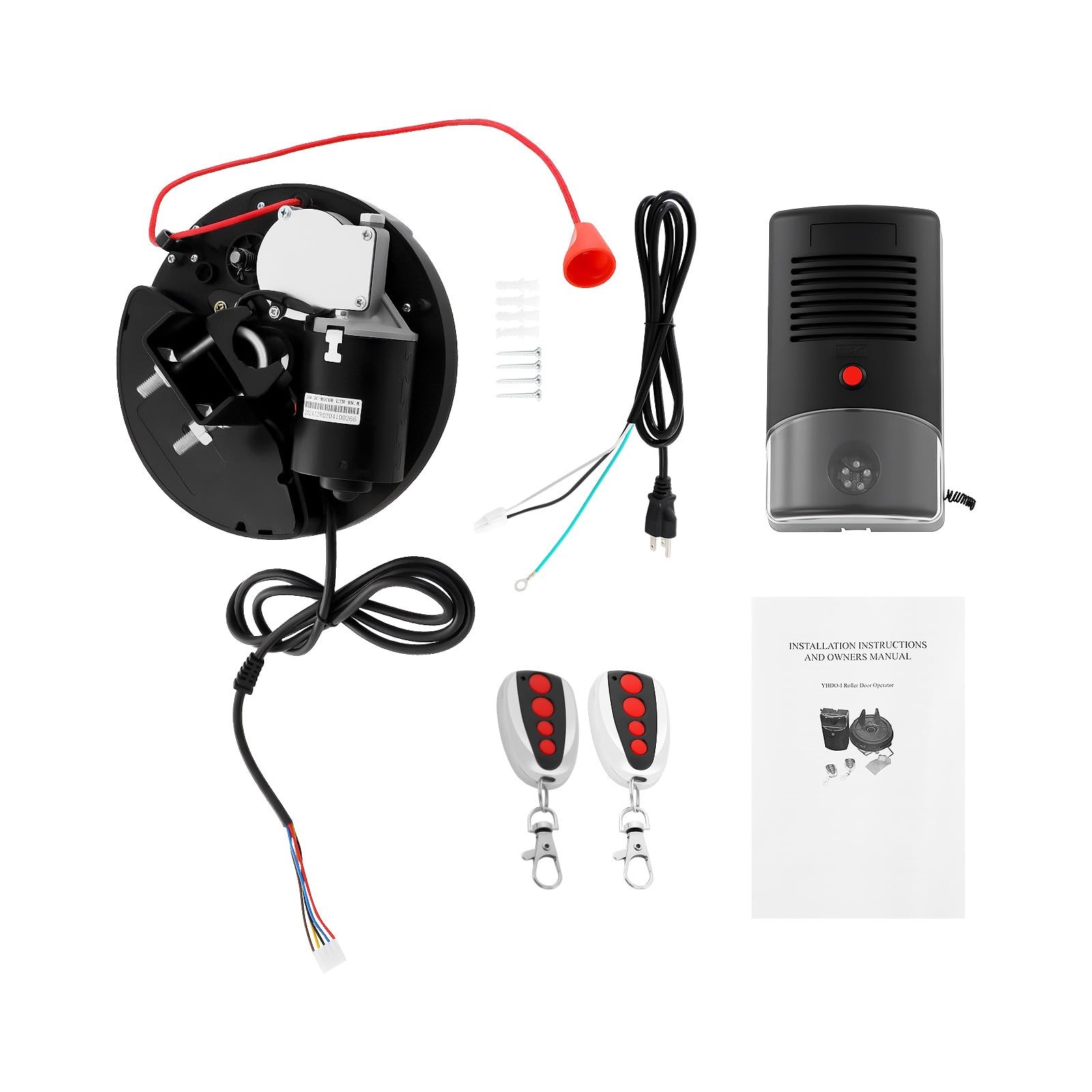 Automatic Roll Up Door Opener, Garage Roller Door Opener with 2 Remote Controls