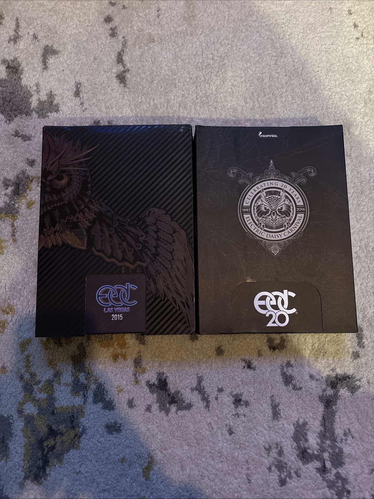 2015 And 2016 EDC LAS VEGAS COLLECTOR'S BOX With Collectables.