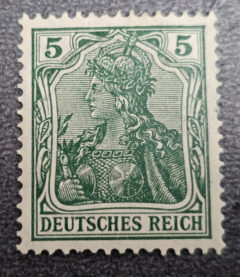 Stamp Germany Deutsches Reich Germania 5 Pfennig 1915 Mi. Nr. 85 [🇩🇪39461-15]