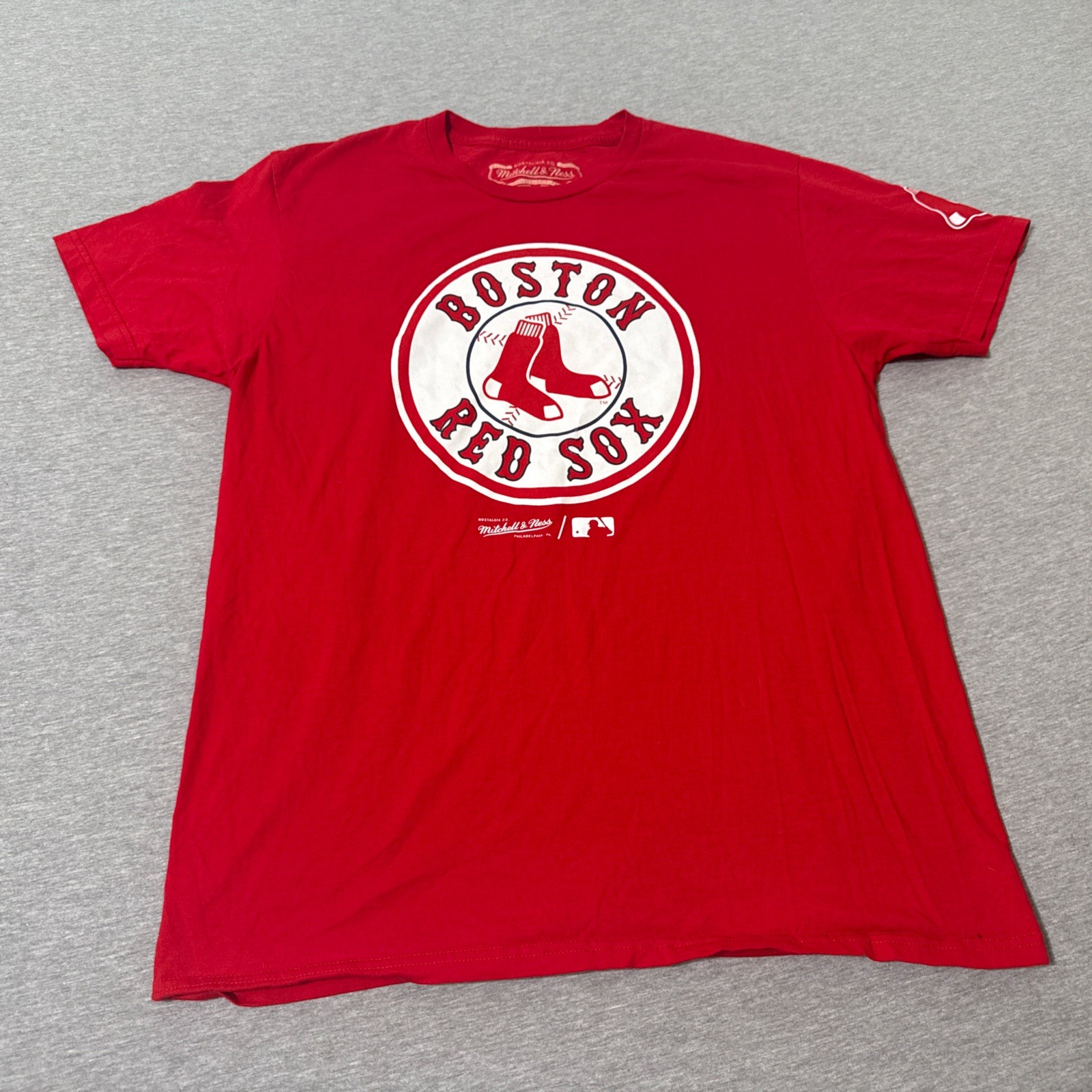 Boston Red Sox Shirt L Mitchell & Ness MLB Major League Baseball T-Shirt