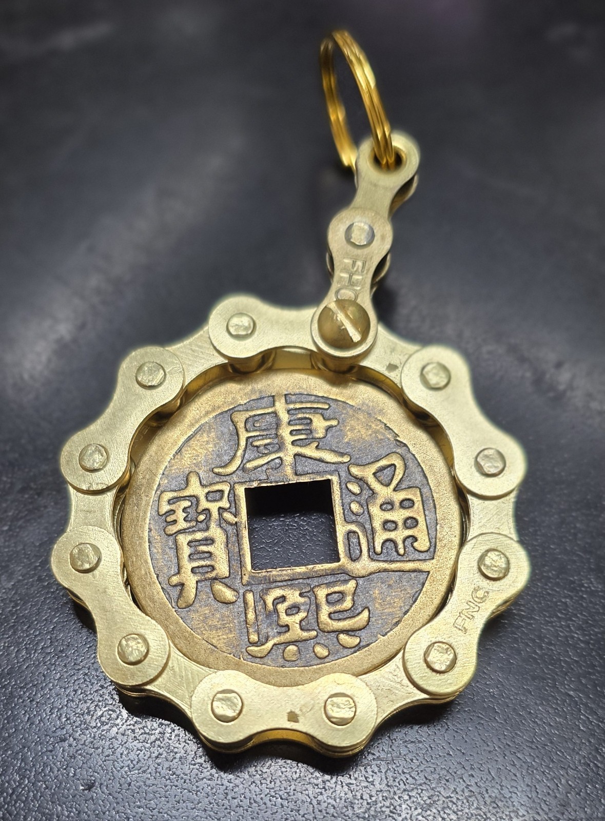 Chinese Emperor Coin Keychain brings Wealth Prosperity Good Fortune Feng Shui