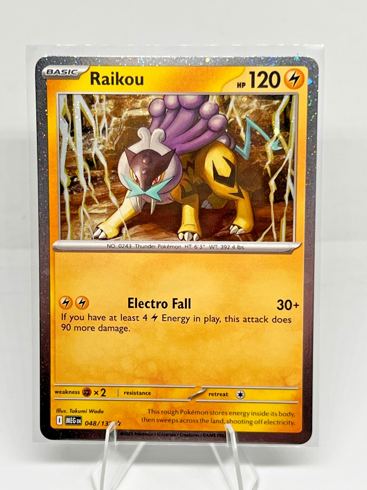 Raikou 048/132 Mega Evolution Cosmos Holo Blister Exclusive Near Mint