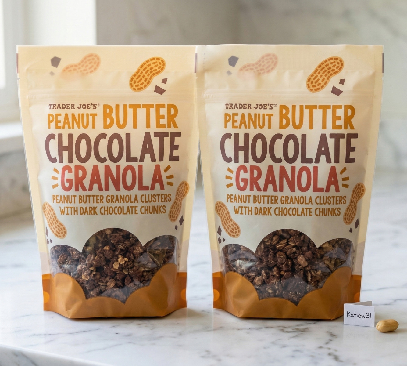 2 Pack Trader Joe's Peanut Butter Chocolate Granola 12 oz Each Pack
