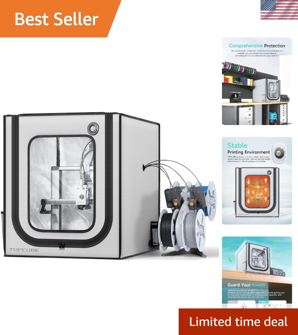 Noise Reduction 3D Printer Enclosure for Bambu Lab A1 - Dustproof & Pet Safe