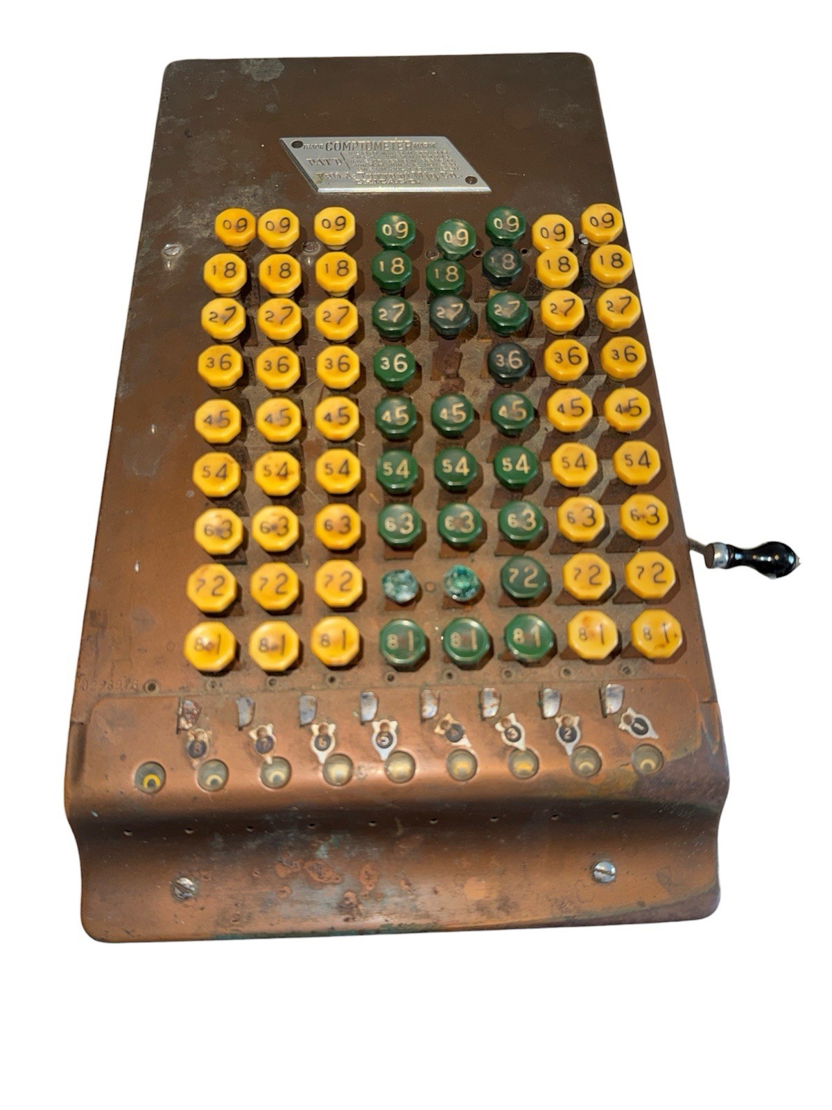 ANTIQUE VINTAGE FELT & TARRANT COMPTOMETER J298973 MECHANICAL CALCULATOR 1920'S