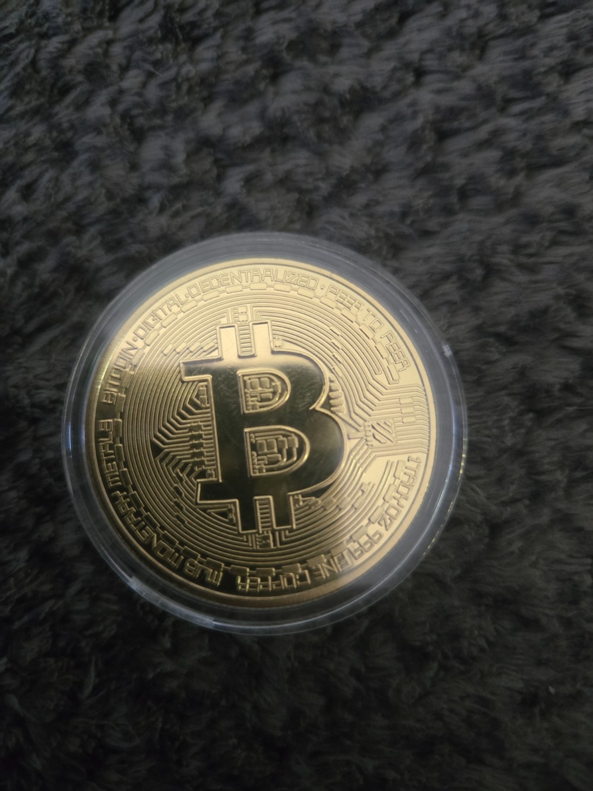 Bitcoin Commemorative Coin 24K Gold Plated BTC Limited Edition Collectible Coin 
