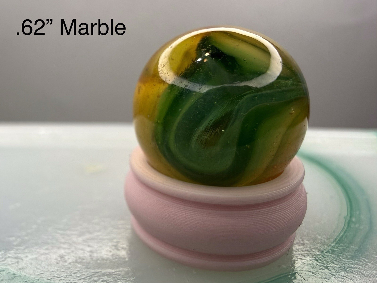 Glass Marble With Display lot #8500 See Photos Descriptions