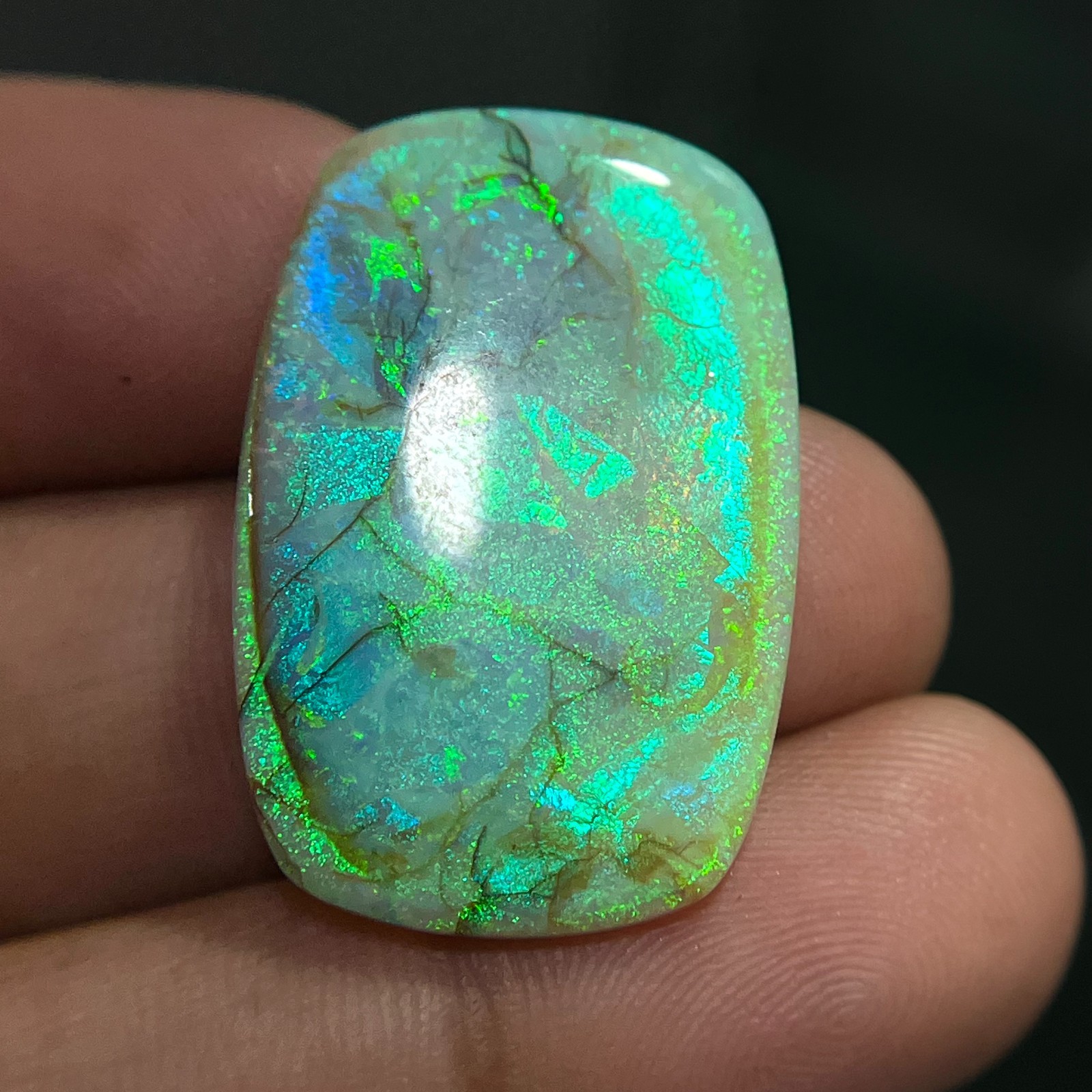 12.80 Ct Natural Australian Monarch Opal Loose Gemstone Stunning Fire Color Opal