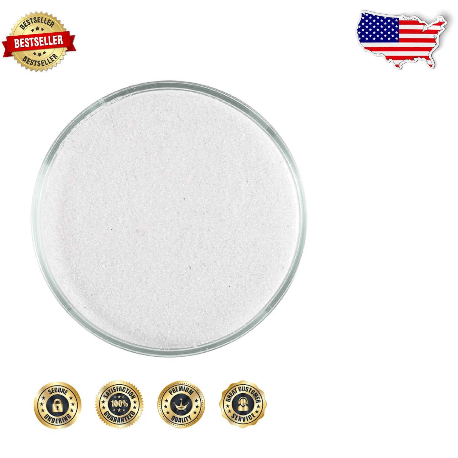 Moonlight Aquarium Sand 50lb -  Smooth Fish-Friendly Substrate - Natural White