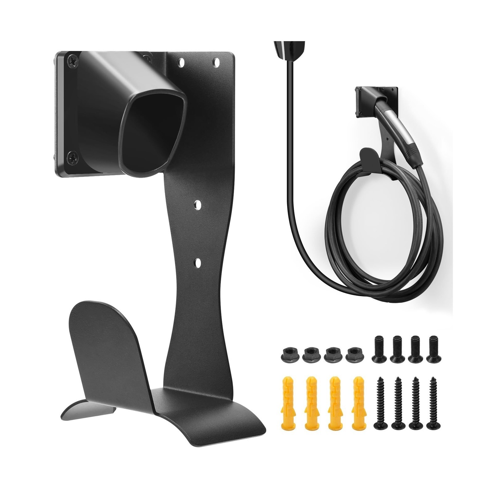 for Tesla Charger Holder Wall-Aligned Mount Space-Saving, NACS Charger Cable ...
