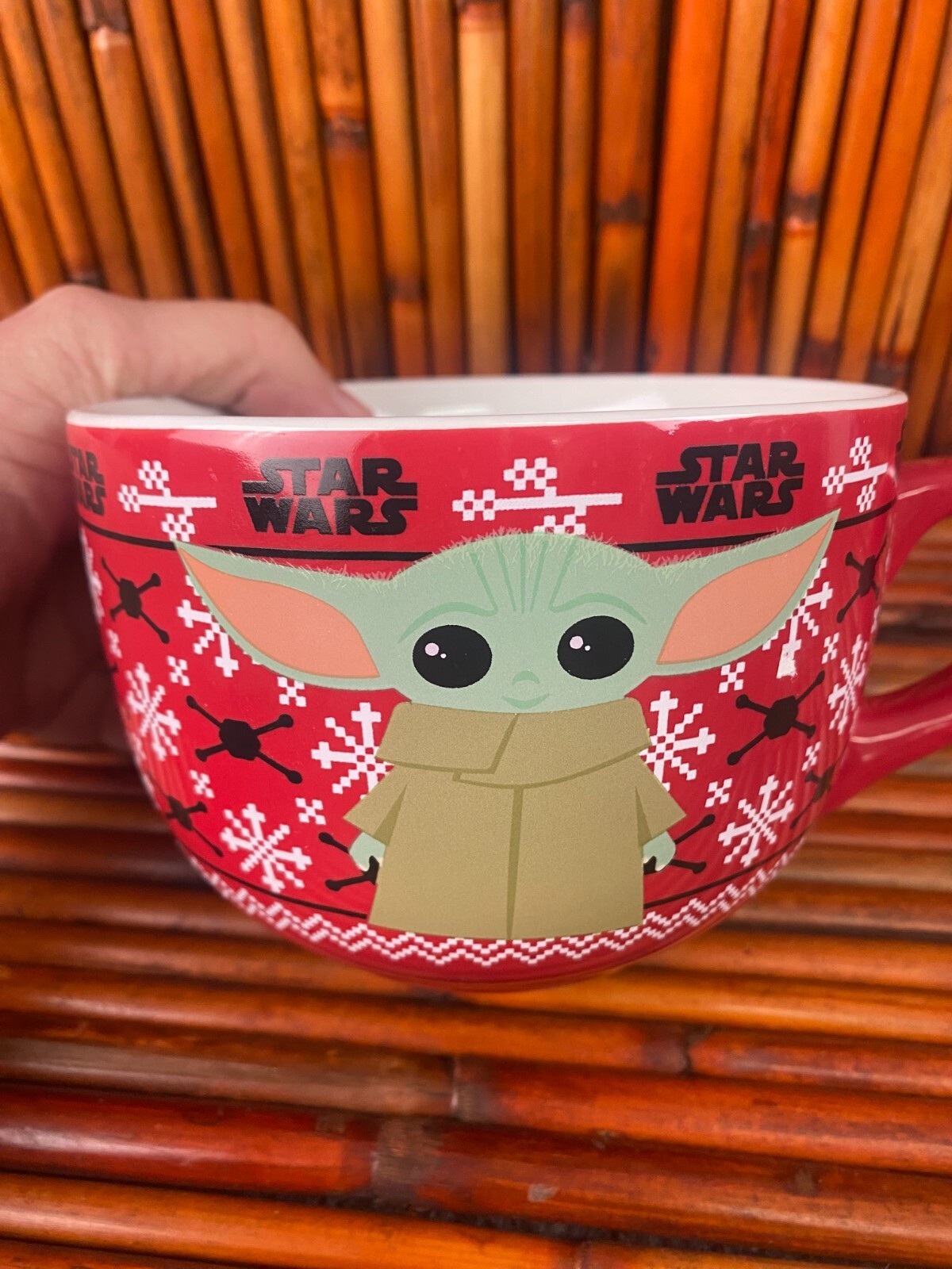 Star Wars The Mandalorian THE CHILD GROGU Baby Yoda LARGE CERAMIC MUG Never Used