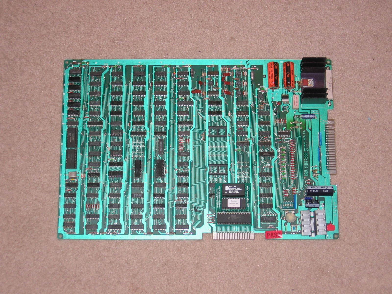 GALAXIAN Arcade Game PCB Board with High Score Save - 100% Working