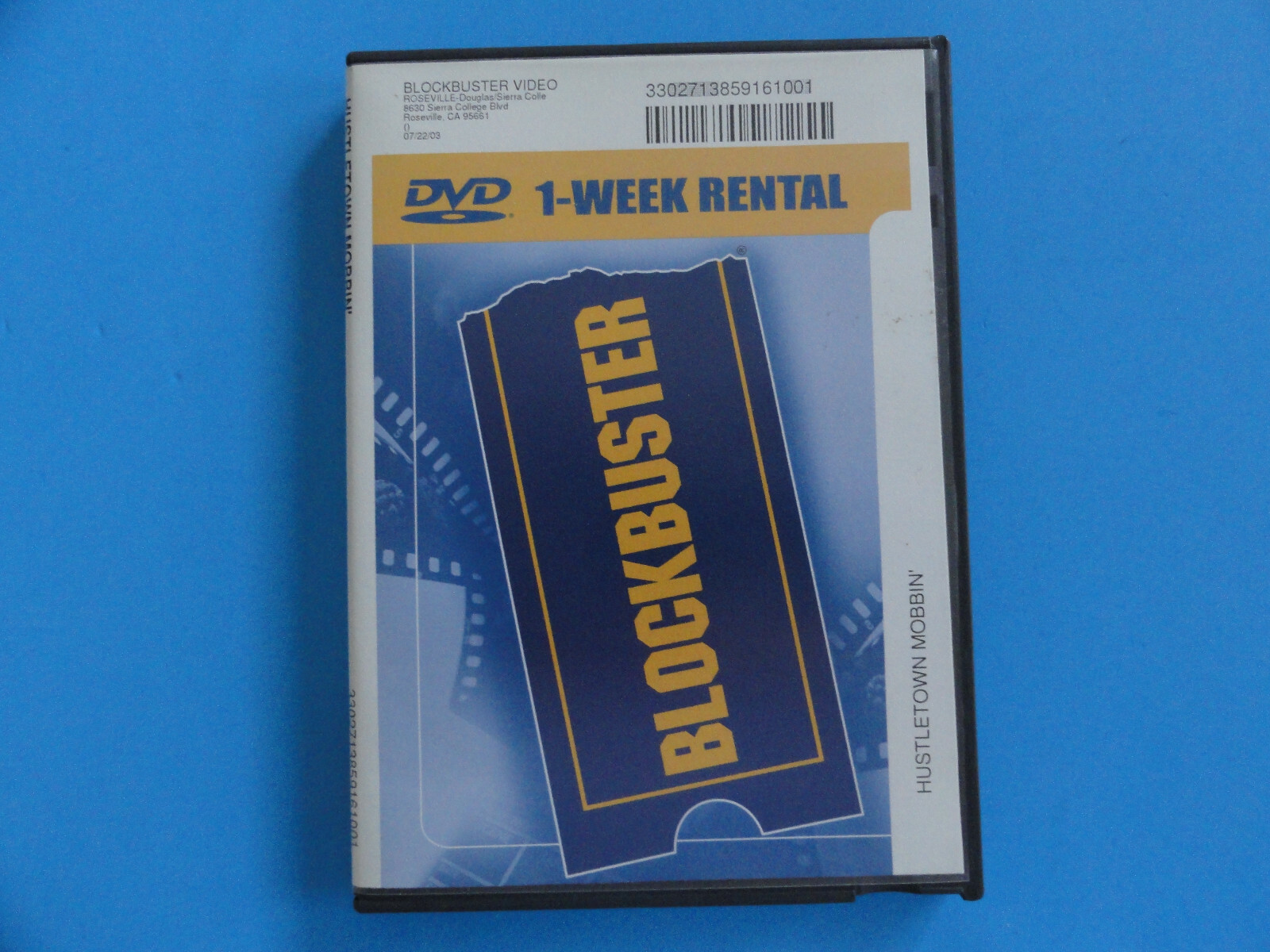 BLOCKBUSTER VIDEO DVD RENTAL CASE "HUSTLETOWN MOBBIN'" AUTHENTIC 2003 *NO MOVIE