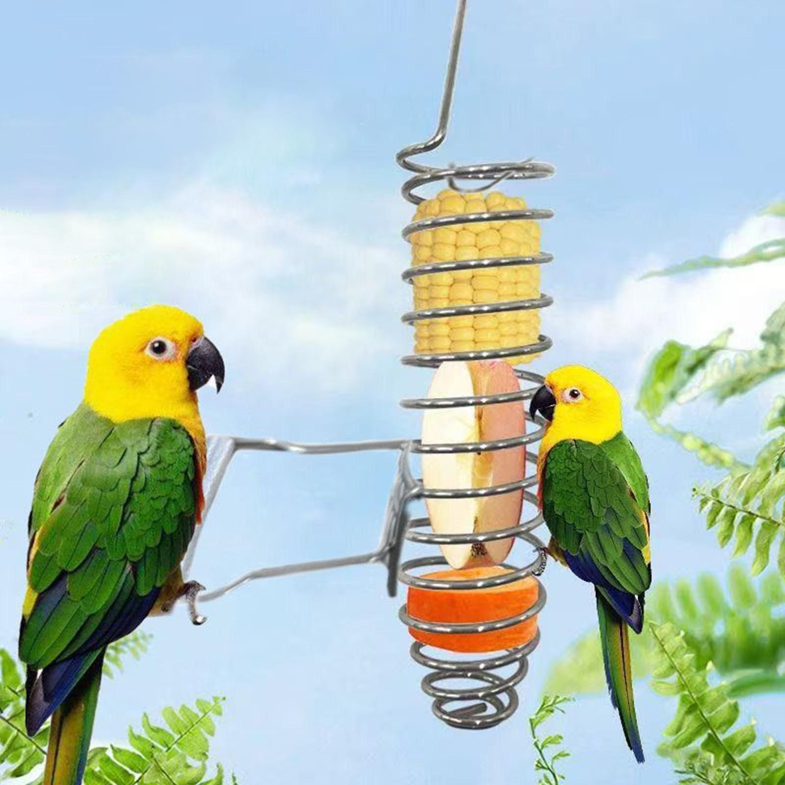 Birds Cage Feeding Device Bird Parrot Feeder Parrot Basket Bird Foraging Toy for